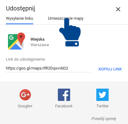 google map pozycja przycisku umieszczania mapy